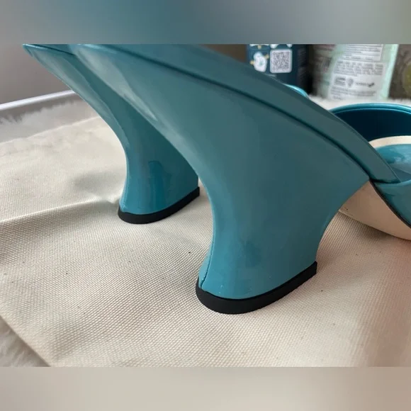 New! BY FAR Blue Heels - Picture 7 of 9
